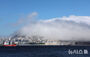 釜山・影島を覆った海霧の壮観