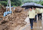 豪雨被害の現場を訪れた李在明大統領＝慶尚南道山清