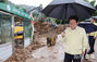 豪雨被害の現場を訪れた李在明大統領＝慶尚南道山清