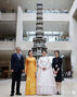 国立中央博物館を訪れた金恵京・韓国大統領夫人とゴ・フオン・リー・ベトナム国家主席夫人