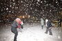 大雪注意報発令　ソウルに降りしきる雪