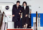 日本訪問を終えて帰国した李在明大統領夫妻　／京畿道